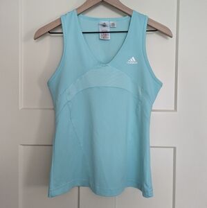 Adidas women's size medium light turquoise blue athletic tank top